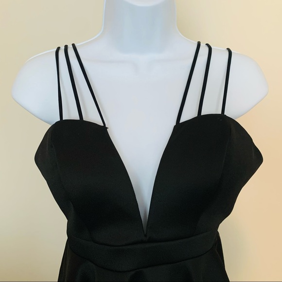 Black Fit and Flare Mini Dress - Picture 5 of 9